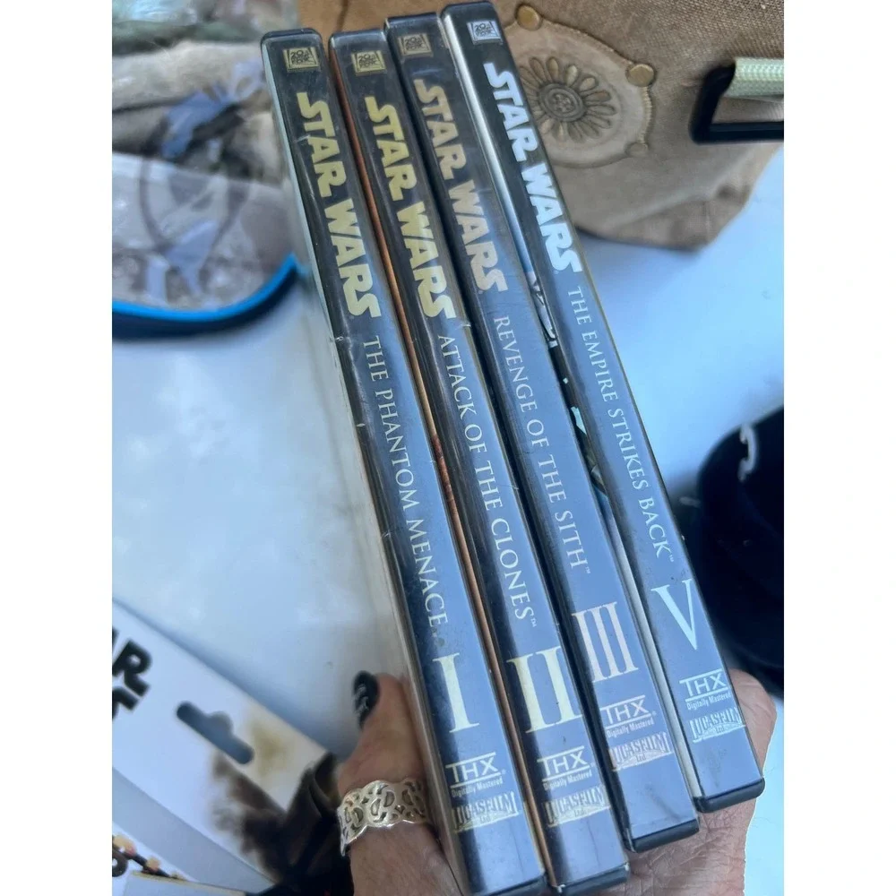 Star Wars DVD Lot w/ Mandalorian Grogu Plush, Backpack & Party Decor Bundle